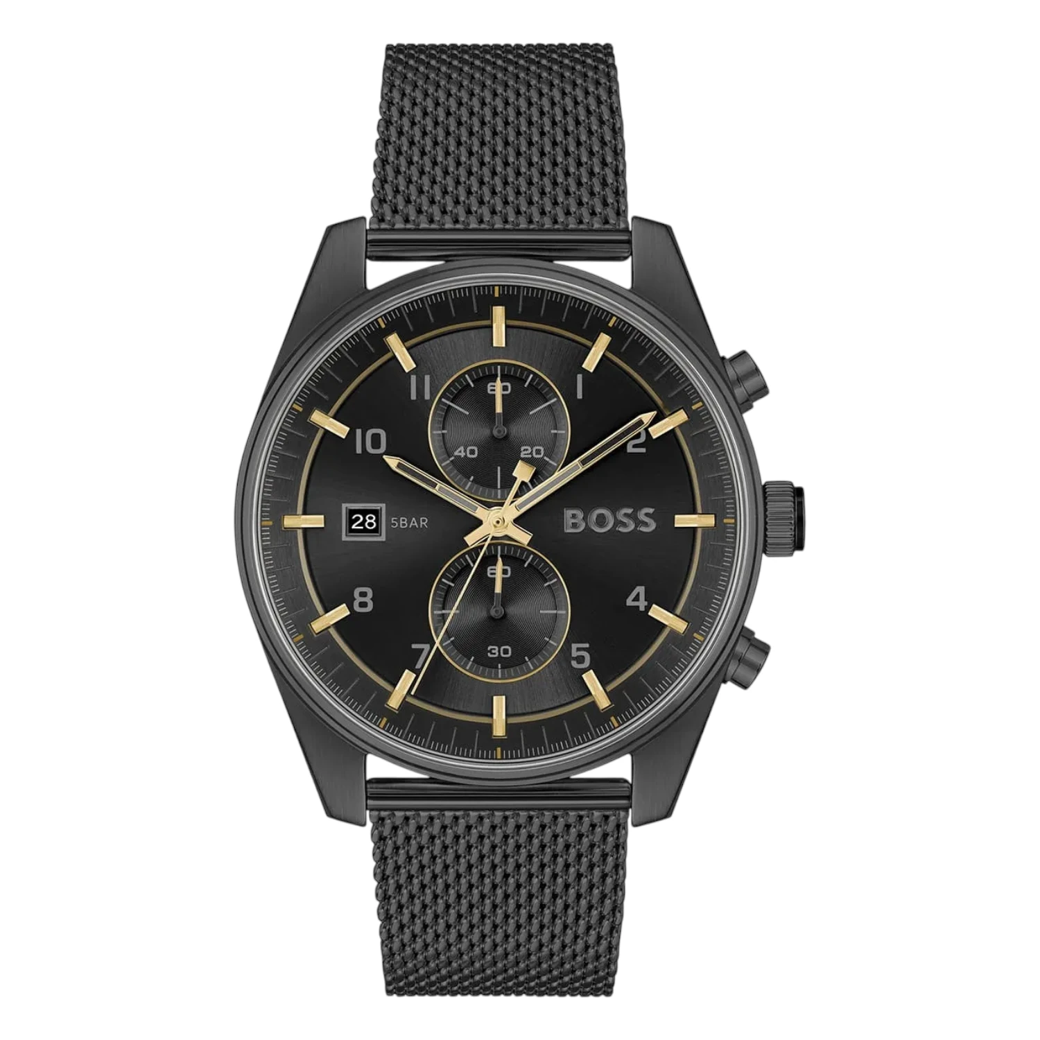 BOSS Skytraveller Svart Kronograf Mesh