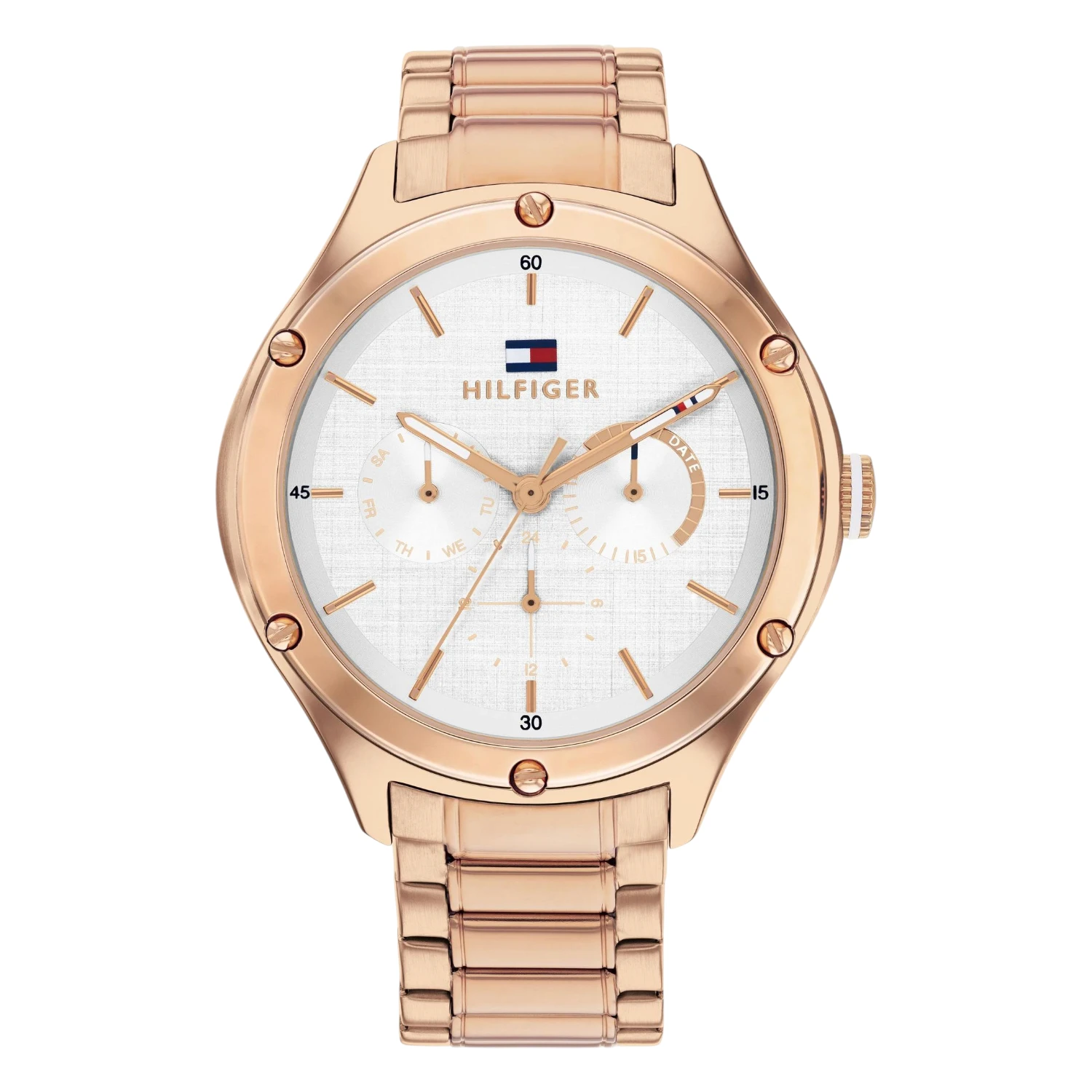 Tommy Hilfiger Damklocka Roséguld Vit 41 mm