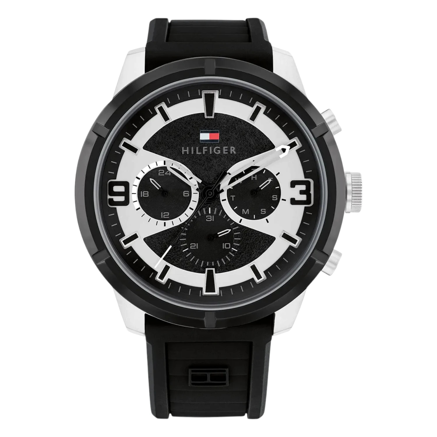 Tommy Hilfiger Herrklocka Svart Silikon 50 mm