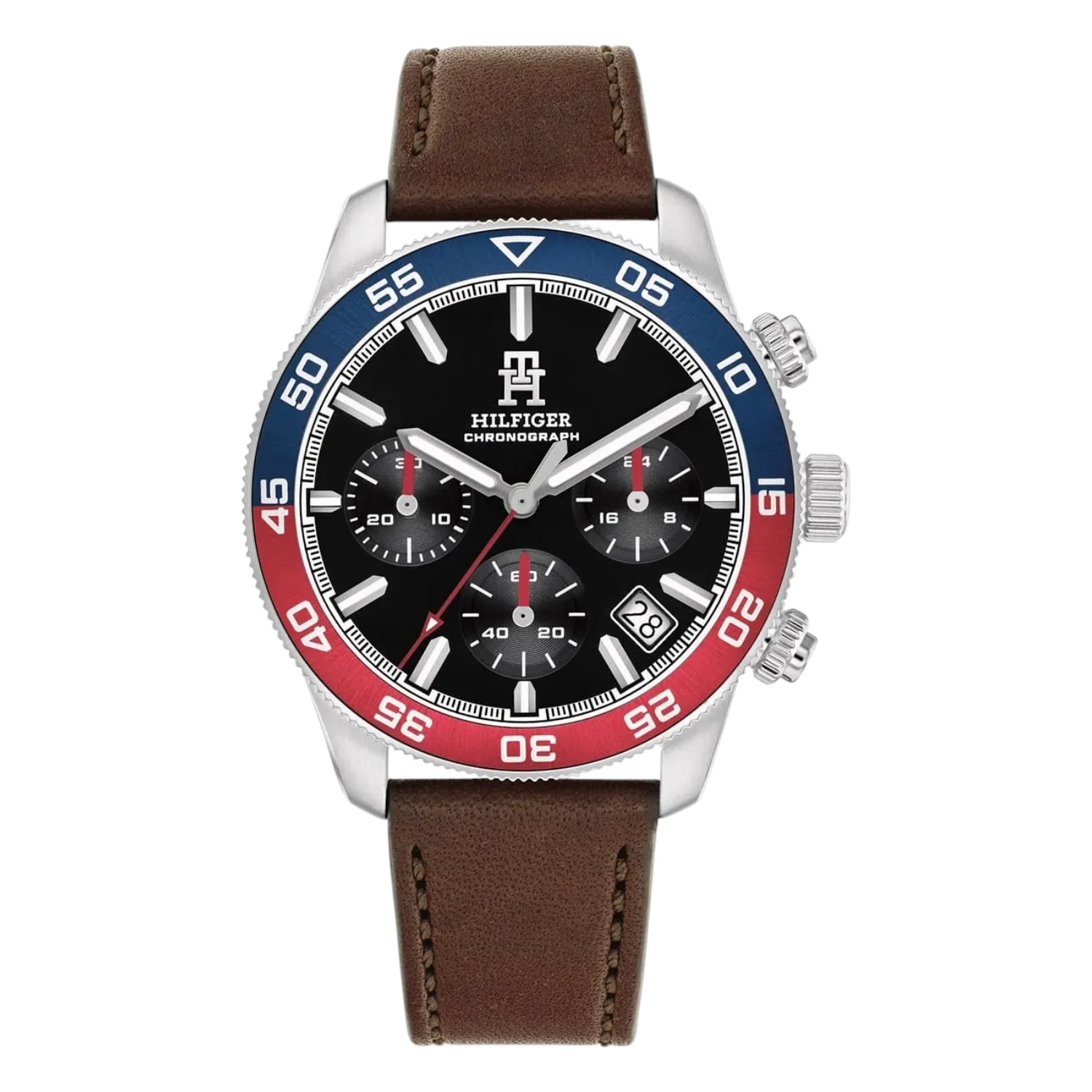 Tommy Hilfiger TH85 Chronograph Brun Läder