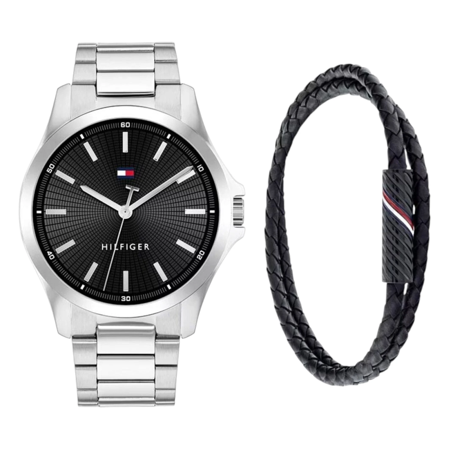 Tommy Hilfiger Presentset Armband och Herrklocka Grå