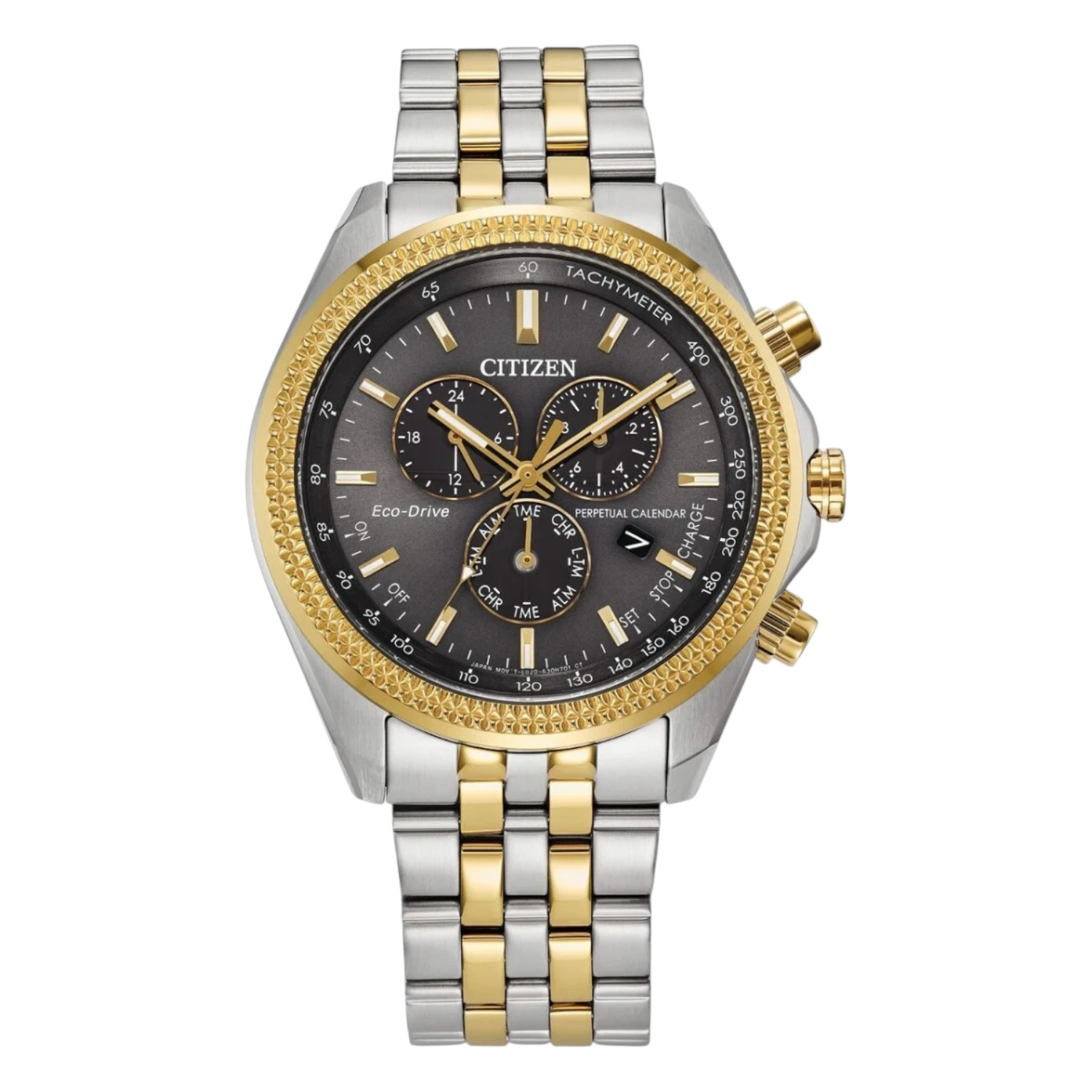 Citizen Perpetual Calendar Chronograph Eco-Drive Svart Tvåfärgad
